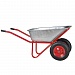 Тачка строительная SKIPER 2x125 PROFI (до 125л, до 330кг, 2x4.00-8, пневмо, ось 20*100)