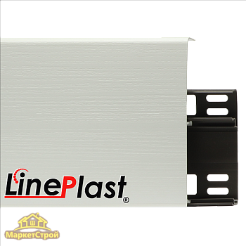 Плинтус LinePlast 100 мм Белый с тиснением LB001