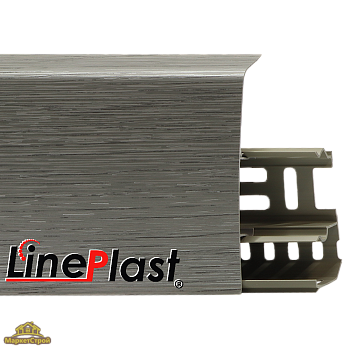 Плинтус LinePlast 85 мм Металлик Файн-лайн LS020