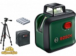 Нивелир лазерный линейный BOSCH Advanced Level 360 Set со штативом в кор. (проекция: крест, до 24 м, +/- 0.40 мм/м, резьба 1/4")