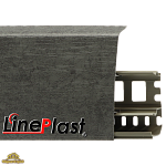 Плинтус LinePlast 85 мм Бетон Антрацит LS029