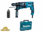 Перфоратор MAKITA HR 2631 FT в чем. (800 Вт, 2.4 Дж, 3 реж., патрон SDS-plus, ЗВП в комплекте, вес 2.8 кг)